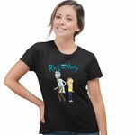 Fashion, accesorii si bijuterii - Femei - Imbracaminte femei - Tricouri si topuri femei - Tricou Femei Rick and Morty Cartoon Network, negru, marime M - Infinity.ro