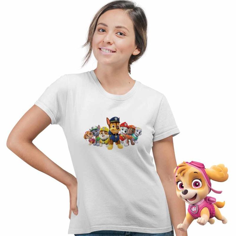 Fashion, accesorii si bijuterii - Femei - Imbracaminte femei - Tricouri si topuri femei - Tricou Femei Paw Patrol Dream Team Patrula Catelusilor, alb, marime M - Infinity.ro