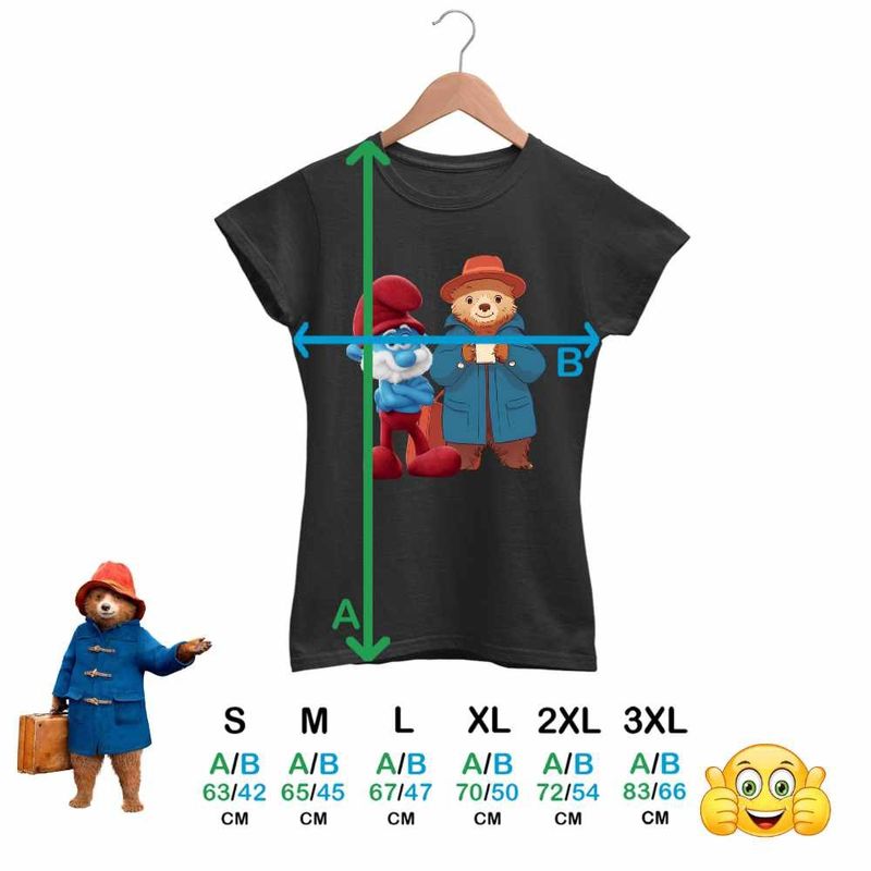 Fashion, accesorii si bijuterii - Femei - Imbracaminte femei - Tricouri si topuri femei - Tricou Femei Paddington Papa Strumf, negru, marime L - Infinity.ro