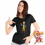 Fashion, accesorii si bijuterii - Femei - Imbracaminte femei - Tricouri si topuri femei - Tricou Femei Paw Patrol Captain Turbot Patrula Catelusilor, negru, marime M - Infinity.ro