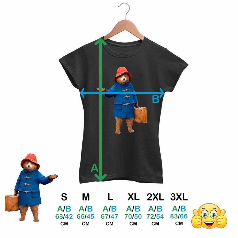 Fashion, accesorii si bijuterii - Femei - Imbracaminte femei - Tricouri si topuri femei - Tricou Femei Paddington Valiza Urs, negru, marime S - Infinity.ro