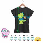 Fashion, accesorii si bijuterii - Femei - Imbracaminte femei - Tricouri si topuri femei - Tricou Femei Tim Rex Tata Spatiu Dinozauri T-Rex, negru, marime M - Infinity.ro