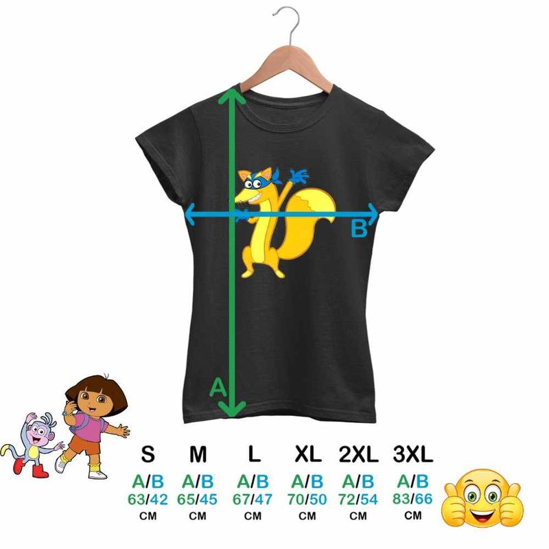 Fashion, accesorii si bijuterii - Femei - Imbracaminte femei - Tricouri si topuri femei - Tricou Femei Dora Exploratoarea Swiper Hotomanul, negru, marime M - Infinity.ro
