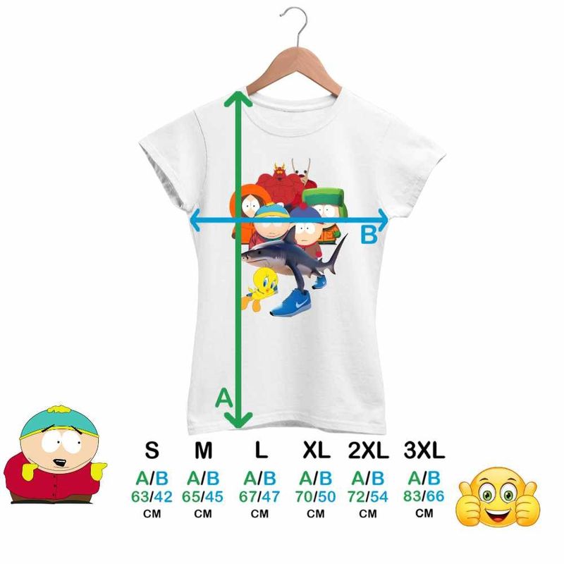 Fashion, accesorii si bijuterii - Femei - Imbracaminte femei - Tricouri si topuri femei - Tricou Femei South Park Tweety Tralalero Tralala Brainrot Diavol Brainrot Italian, alb, marime L - Infinity.ro