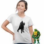 Fashion, accesorii si bijuterii - Femei - Imbracaminte femei - Tricouri si topuri femei - Tricou Femei Testoasele Ninja Shredder Foot Clan, alb, marime 2XL - Infinity.ro