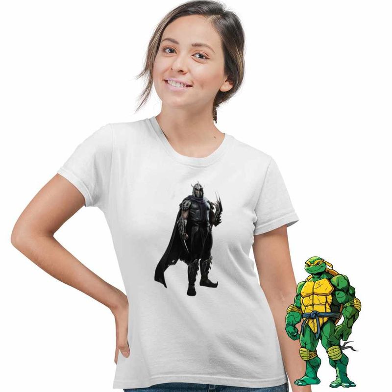 Fashion, accesorii si bijuterii - Femei - Imbracaminte femei - Tricouri si topuri femei - Tricou Femei Testoasele Ninja Shredder Foot Clan, alb, marime 2XL - Infinity.ro