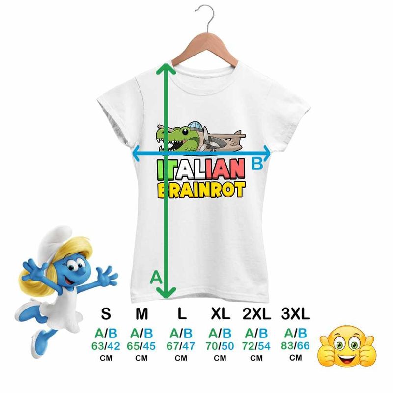 Fashion, accesorii si bijuterii - Femei - Imbracaminte femei - Tricouri si topuri femei - Tricou Femei Italian Bombardilo Crocodilo Brain Rot Brainrot, alb, marime XL - Infinity.ro
