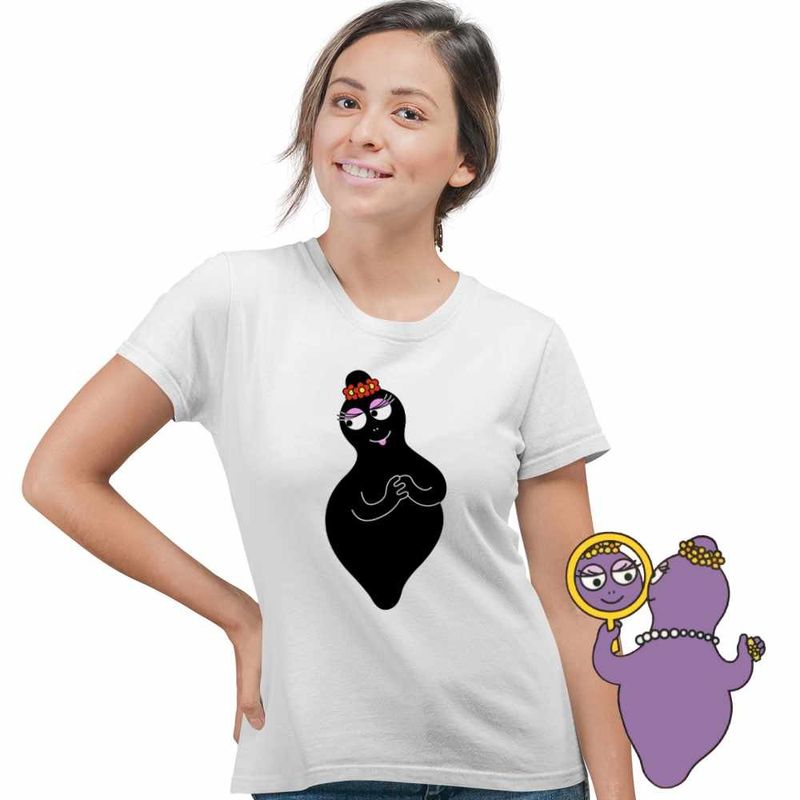 Fashion, accesorii si bijuterii - Femei - Imbracaminte femei - Tricouri si topuri femei - Tricou Femei Barbamama Barbapapa, alb, marime L - Infinity.ro