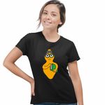 Fashion, accesorii si bijuterii - Femei - Imbracaminte femei - Tricouri si topuri femei - Tricou Femei Barbalib Barbapapa Nerd Barbaletta, negru, marime S - Infinity.ro