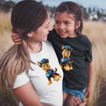 Fashion, accesorii si bijuterii - Femei - Imbracaminte femei - Tricouri si topuri femei - Tricou Femei Paw Patrol Chase Patrula Catelusilor Politist, negru, marime XL - Infinity.ro