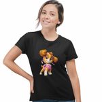 Fashion, accesorii si bijuterii - Femei - Imbracaminte femei - Tricouri si topuri femei - Tricou Femei Paw Patrol Skye Patrula Catelusilor Pilot, negru, marime S - Infinity.ro