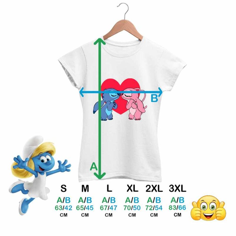 Fashion, accesorii si bijuterii - Femei - Imbracaminte femei - Tricouri si topuri femei - Tricou Femei Stich Angel Love Stitch Valentines Day Dragobete, alb, marime M - Infinity.ro