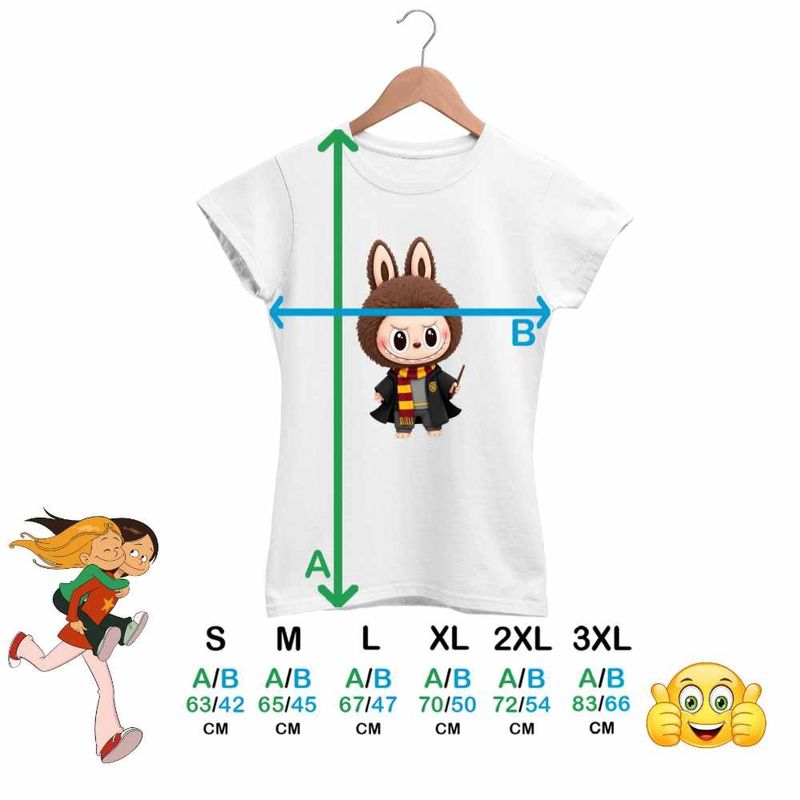 Fashion, accesorii si bijuterii - Femei - Imbracaminte femei - Tricouri si topuri femei - Tricou Femei Labubu Harry Potter Vrajitor, alb, marime M - Infinity.ro