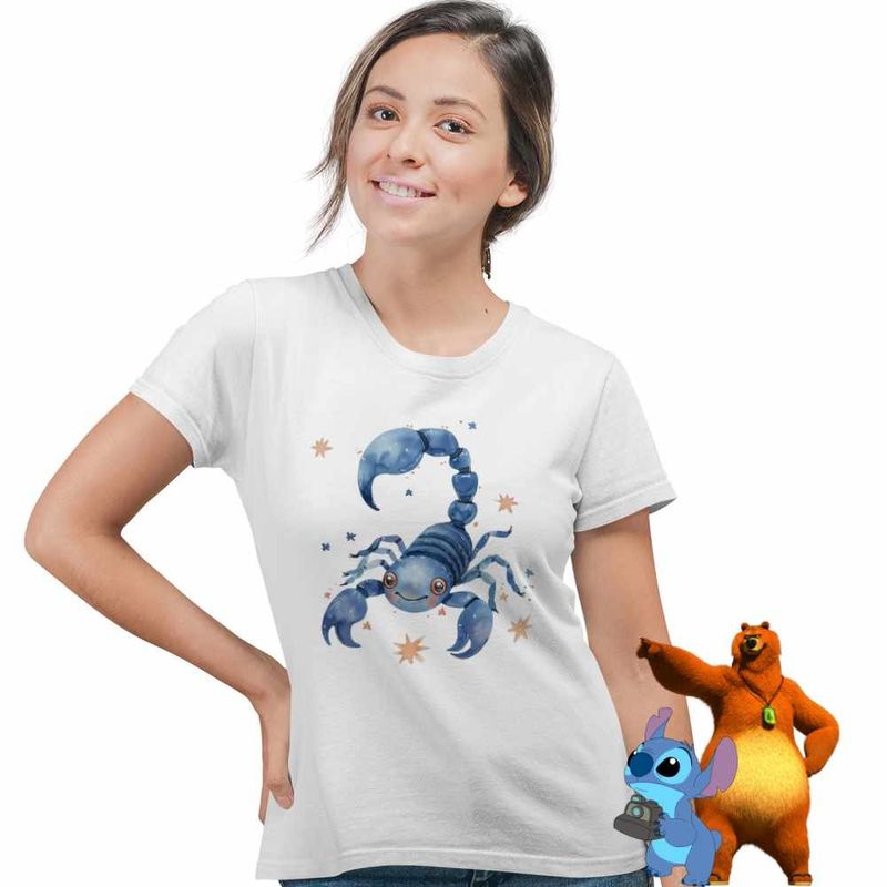 Fashion, accesorii si bijuterii - Femei - Imbracaminte femei - Tricouri si topuri femei - Tricou Femei Scorpion Baby Zodiac Horoscop Scorpio Astrologie, alb, marime XL - Infinity.ro