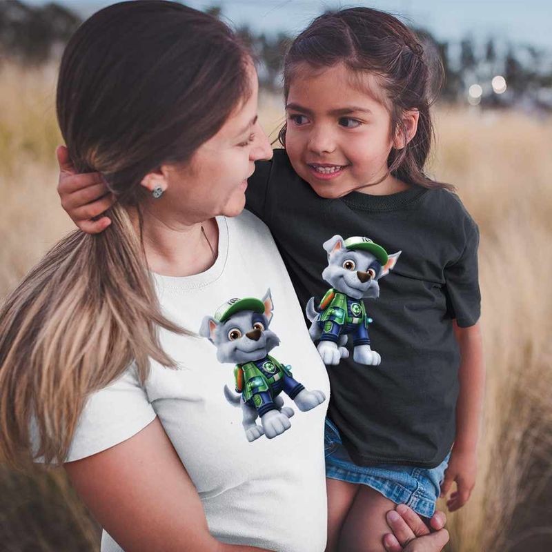 Fashion, accesorii si bijuterii - Femei - Imbracaminte femei - Tricouri si topuri femei - Tricou Femei Paw Patrol Rocky Patrula Catelusilor Pompier, negru, marime S - Infinity.ro