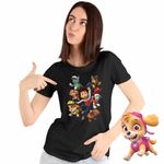 Fashion, accesorii si bijuterii - Femei - Imbracaminte femei - Tricouri si topuri femei - Tricou Femei Paw Patrol Aventuri Patrula Catelusilor, negru, marime M - Infinity.ro