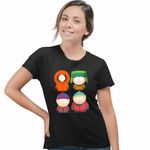 Fashion, accesorii si bijuterii - Femei - Imbracaminte femei - Tricouri si topuri femei - Tricou Femei South Park Dream Team, negru, marime M - Infinity.ro