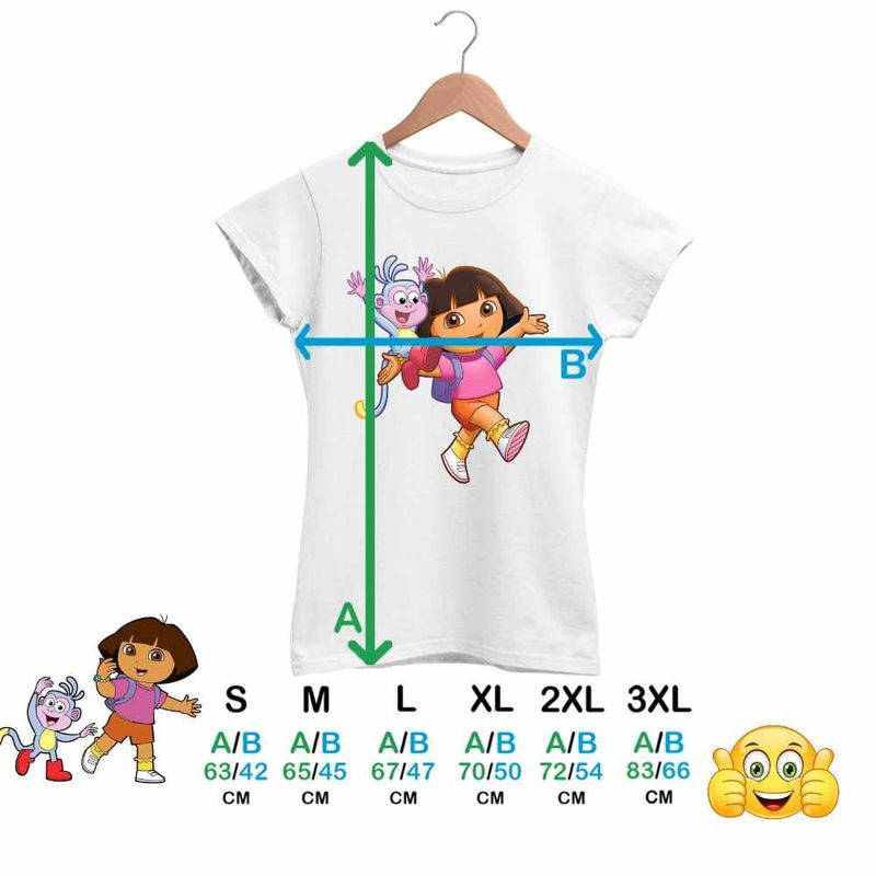 Fashion, accesorii si bijuterii - Femei - Imbracaminte femei - Tricouri si topuri femei - Tricou Femei Dora Explorer Maimuta Aventuri, alb, marime S - Infinity.ro