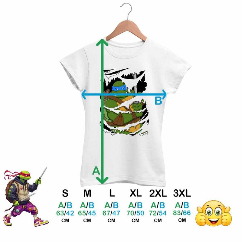 Fashion, accesorii si bijuterii - Femei - Imbracaminte femei - Tricouri si topuri femei - Tricou Femei Testoasele Ninja Lupta Mutant Teenage, alb, marime 2XL - Infinity.ro