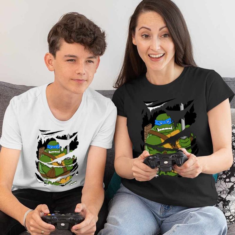 Fashion, accesorii si bijuterii - Femei - Imbracaminte femei - Tricouri si topuri femei - Tricou Femei Testoasele Ninja Lupta Mutant Teenage, alb, marime 2XL - Infinity.ro