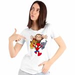 Fashion, accesorii si bijuterii - Femei - Imbracaminte femei - Tricouri si topuri femei - Tricou Femei Curiosul George Garda Felina Zion Spidey, alb, marime S - Infinity.ro