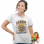 Fashion, accesorii si bijuterii - Femei - Imbracaminte femei - Tricouri si topuri femei - Tricou Femei Labubu Nerd Power, alb, marime XL - Infinity.ro