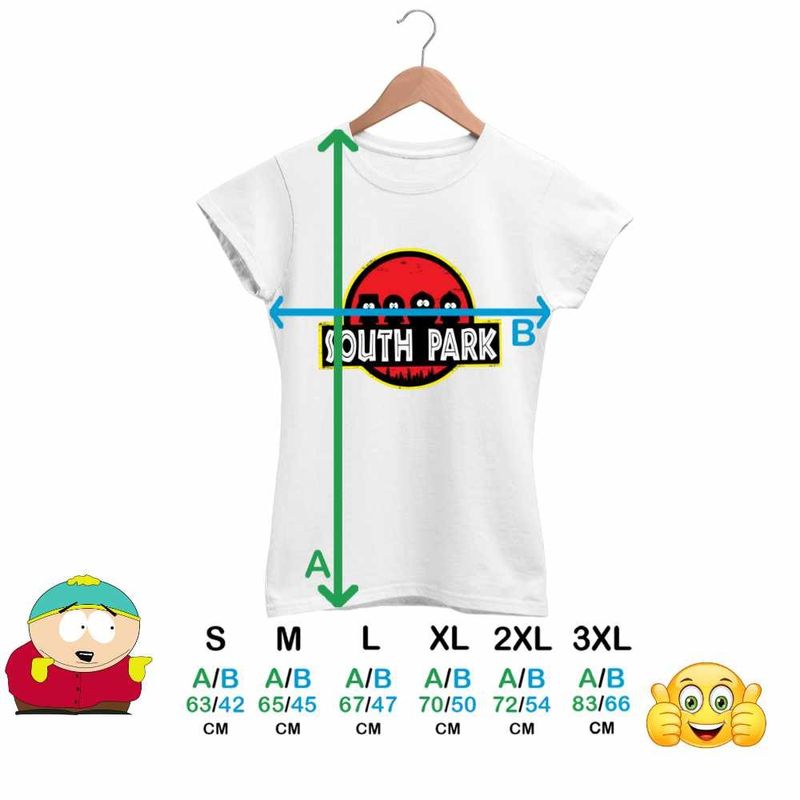 Fashion, accesorii si bijuterii - Femei - Imbracaminte femei - Tricouri si topuri femei - Tricou Femei South Park Jurassic Dinozauri T-Rex, alb, marime M - Infinity.ro