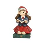 Casa si Gradina - Decoratiuni - Decoratiuni de sezon - Decoratiune Craciun model Elf fetita cu carte, 36 cm, multicolor - Infinity.ro