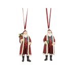 Casa si Gradina - Decoratiuni - Decoratiuni de sezon - Ornament brad Mos Craciun cu cadouri, 11 cm, rosu - Infinity.ro