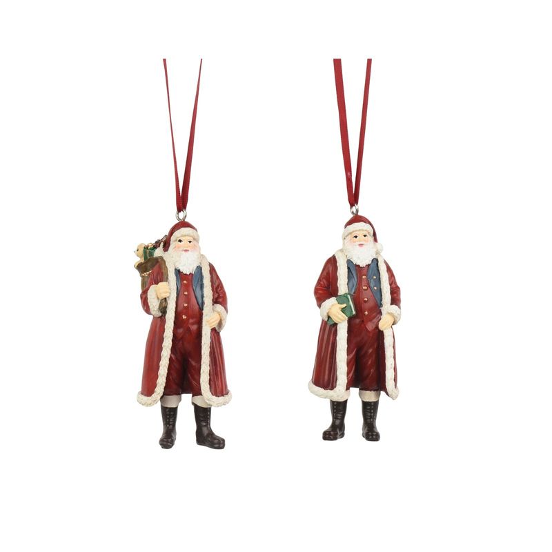 Casa si Gradina - Decoratiuni - Decoratiuni de sezon - Ornament brad Mos Craciun cu cadouri, 11 cm, rosu - Infinity.ro