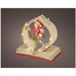 Casa si Gradina - Decoratiuni - Decoratiuni de sezon - Decoratiune Craciun carte decorativa cu elf magic si lumini LED, 14x24x23.5 cm, multicolor - Infinity.ro