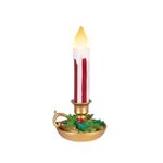 Casa si Gradina - Decoratiuni - Decoratiuni de sezon - Decoratiune Craciun Lumanare cu LED si sfesnic, lumina calda, 24 cm, multicolor - Infinity.ro