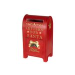 Casa si Gradina - Decoratiuni - Decoratiuni de sezon - Decoratiune Craciun cutie postala cu lumini LED, 20.5x27x45 cm, rosu - Infinity.ro