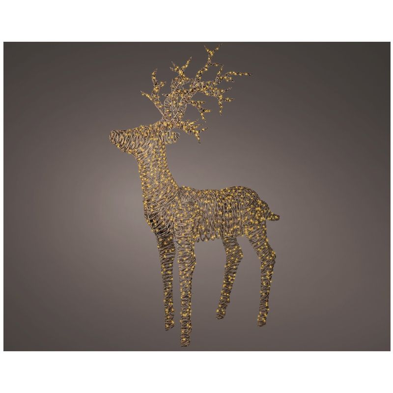 Casa si Gradina - Decoratiuni - Decoratiuni de sezon - Decoratiune exterior Craciun model Ren din rachita, 1320 LED, 38x107x180 cm, IP44 - Infinity.ro
