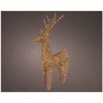 Casa si Gradina - Decoratiuni - Decoratiuni de sezon - Decoratiune exterior Craciun model Ren din rachita, 72 LED, 24x60x104 cm, IP44 - Infinity.ro