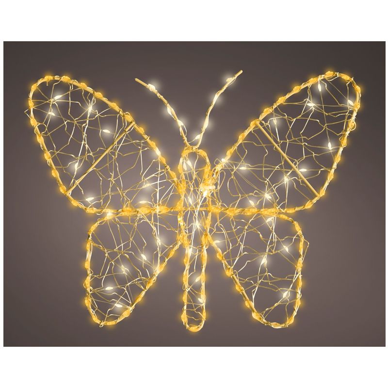 Casa si Gradina - Decoratiuni - Decoratiuni de sezon - Decoratiune exterior Craciun Fluture, lumina calda, 155 LED, 28x23 cm, IP44 - Infinity.ro