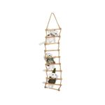Casa si Gradina - Decoratiuni - Decoratiuni de sezon - Decoratiune suspendata Craciun Soricei pe scara cu fular, 3x7.5x35 cm, multicolor - Infinity.ro
