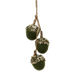 Casa si Gradina - Decoratiuni - Decoratiuni de sezon - Decoratiune brad model ghinda din lana cu sclipici, 20 cm, verde - Infinity.ro