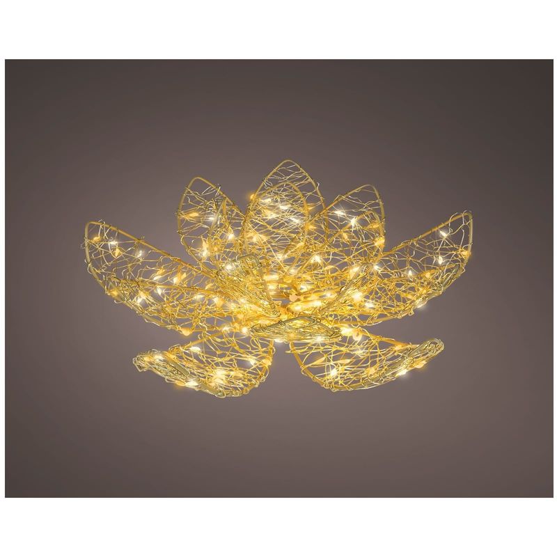 Casa si Gradina - Decoratiuni - Decoratiuni de sezon - Decoratiune exterior Craciun Floare, lumina calda, 150 LED, 28x9 cm, IP44 - Infinity.ro