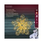 Casa si Gradina - Decoratiuni - Decoratiuni de sezon - Decoratiune exterior Craciun Floare, lumina calda, 150 LED, 28x9 cm, IP44 - Infinity.ro