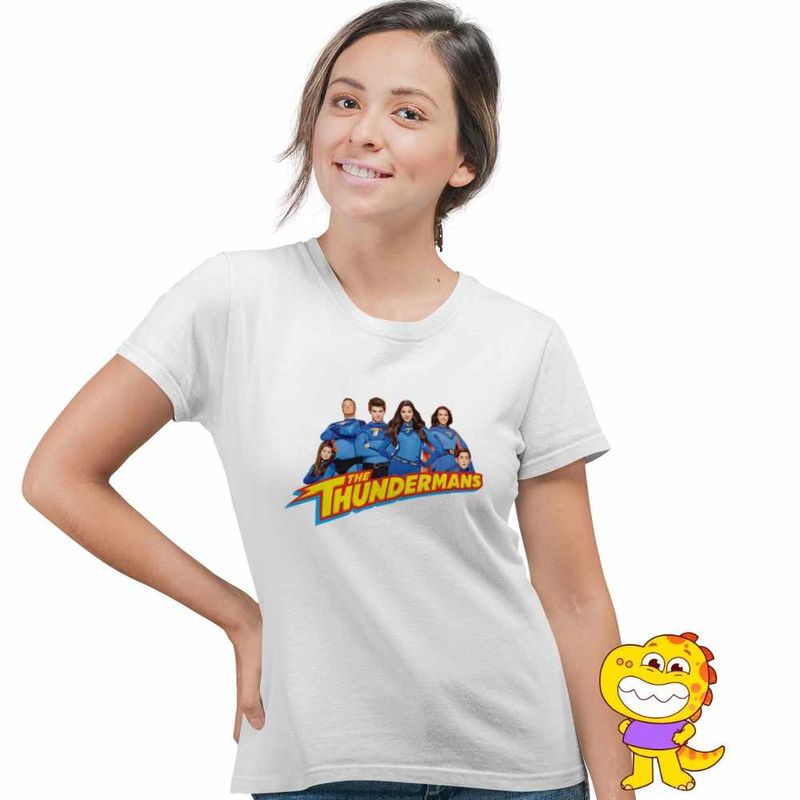 Fashion, accesorii si bijuterii - Femei - Imbracaminte femei - Tricouri si topuri femei - Tricou Femei Thundermans Toata Familia, alb, marime 3XL - Infinity.ro