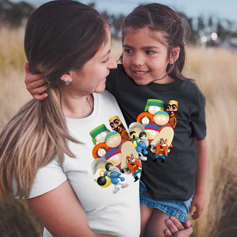 Fashion, accesorii si bijuterii - Femei - Imbracaminte femei - Tricouri si topuri femei - Tricou Femei South Park Tung Sahur Strumf Sportiv Yosemite Sam Brainrot Italian, negru, marime M - Infinity.ro