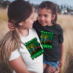 Fashion, accesorii si bijuterii - Femei - Imbracaminte femei - Tricouri si topuri femei - Tricou Femei Testoasele Ninja Turtle Power, negru, marime 2XL - Infinity.ro