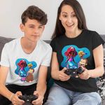Fashion, accesorii si bijuterii - Femei - Imbracaminte femei - Tricouri si topuri femei - Tricou Femei Curiosul George Ariel Stitch Maimuta Desene, alb, marime S - Infinity.ro