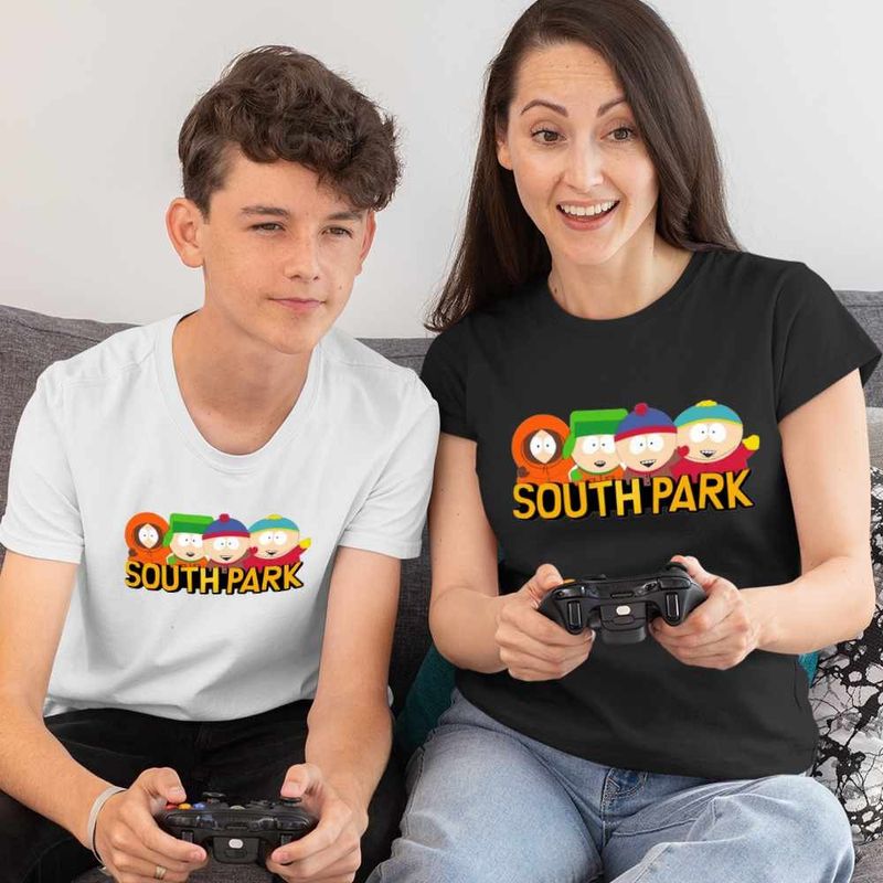 Fashion, accesorii si bijuterii - Femei - Imbracaminte femei - Tricouri si topuri femei - Tricou Femei South Park Trupa Baietilor, alb, marime XL - Infinity.ro