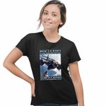 Fashion, accesorii si bijuterii - Femei - Imbracaminte femei - Tricouri si topuri femei - Tricou Femei Nuclearo Dinossauro Italian Meme Brainrot Brain Rot, negru, marime L - Infinity.ro