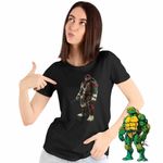 Fashion, accesorii si bijuterii - Femei - Imbracaminte femei - Tricouri si topuri femei - Tricou Femei Testoasele Ninja Raphael Ninjutsu Rafael Mutant, negru, marime L - Infinity.ro