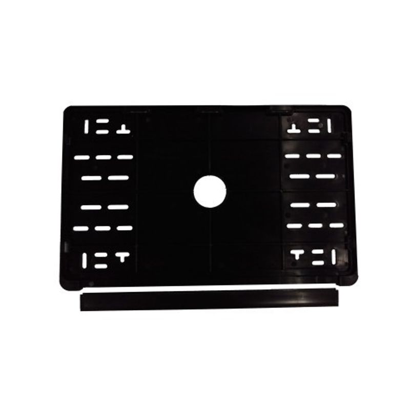 Auto si Moto - Piese auto si accesorii - Caroserie - Ornamente exterior auto - Suport numar inmatriculare jeep Negru 350 x 220mm - Infinity.ro