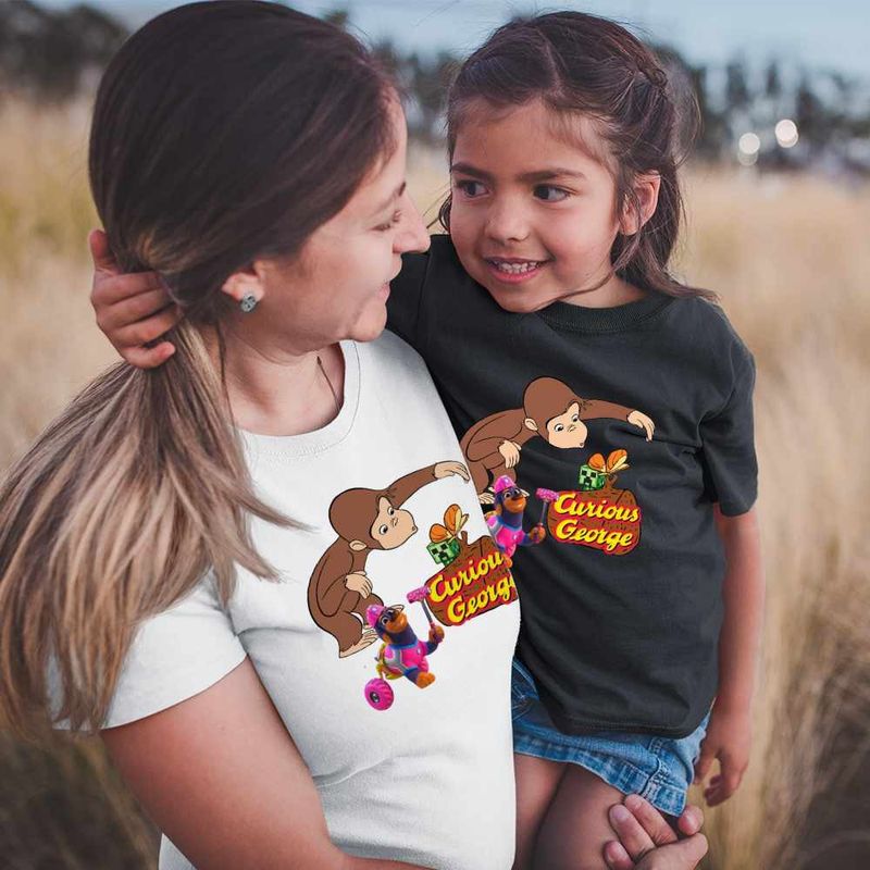 Fashion, accesorii si bijuterii - Femei - Imbracaminte femei - Tricouri si topuri femei - Tricou Femei Curious George Creeper Gradina Zoologica, negru, marime 3XL - Infinity.ro