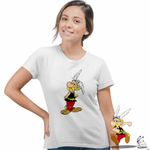Fashion, accesorii si bijuterii - Femei - Imbracaminte femei - Tricouri si topuri femei - Tricou Femei Asterix Obelix Galia Antica Cleopatra, alb, marime M - Infinity.ro